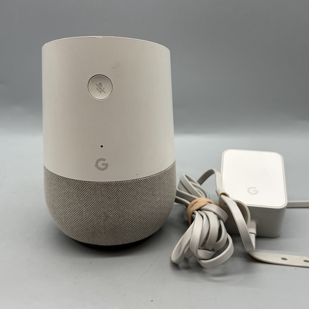 Google Home Smart Assistant Speaker  & Power Cord - Tested